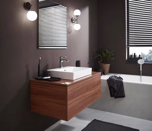 Hansgrohe METRIS 110 ééngreeps wastafelmengkraan, nominale breedte 15 ComfortZone 110 met verzinkbare afvoer G 1 1/4 inch chroom