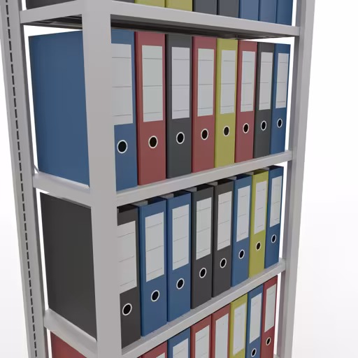 Afbeelding nr. 10 van het artikel, kantoorrekken, insteeksysteem MULTIplus85, 2300 x 750 x 300 mm, 7 planken, zonder aanslaglijst, lichtgrijs uit de productgroep kantoorrekken van Schulte Lagertechnik