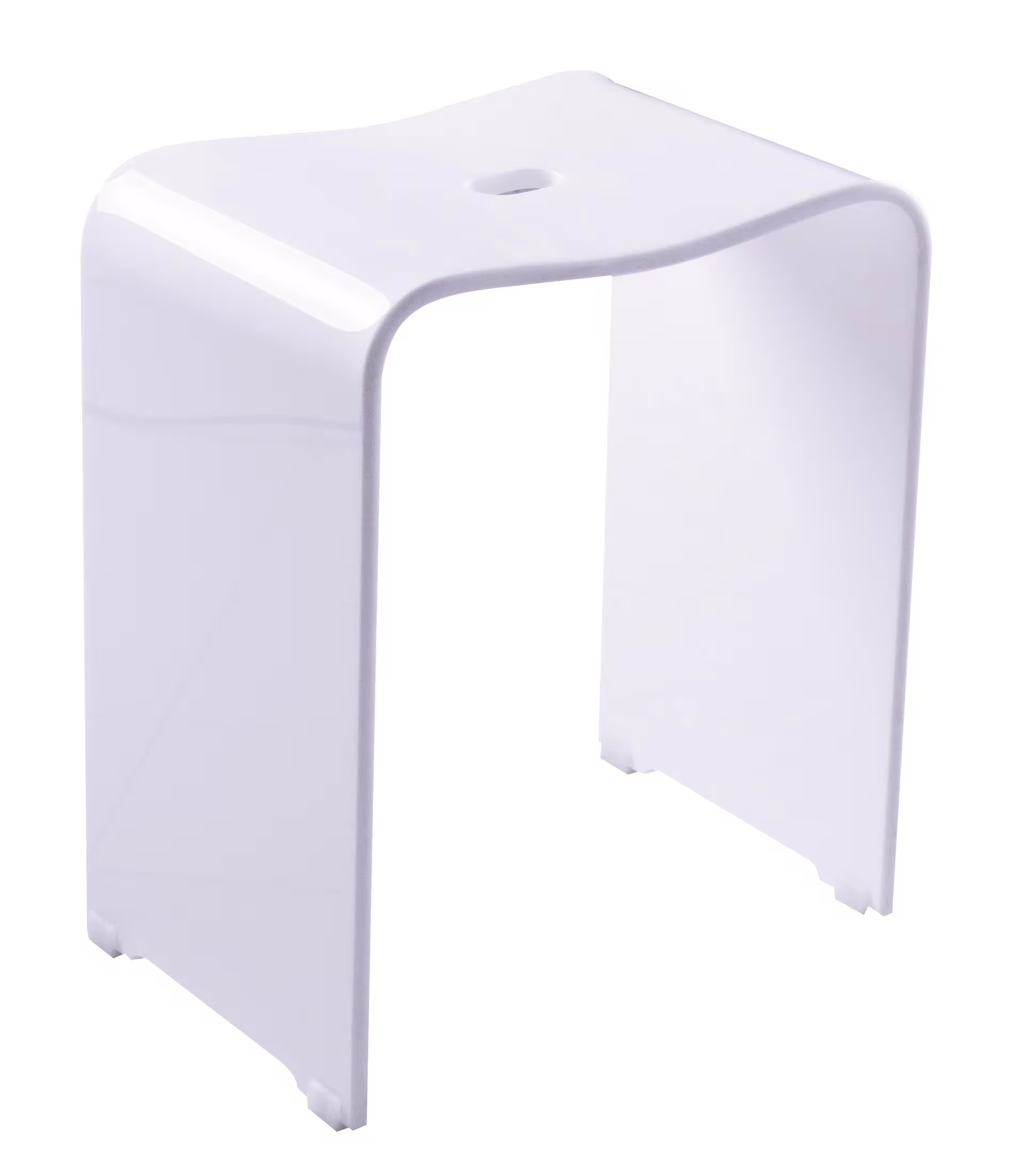 Badkamerkruk Trendy, wit, acryl, krukken, stoelen, krukken, art.nr. A211101