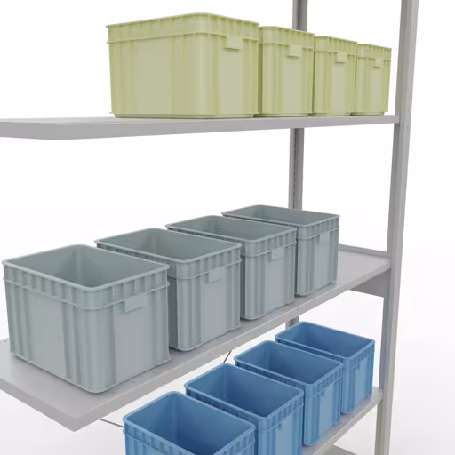 Insteeksysteem opzetplank 2500x1300x400 mm, type 150 kg, lichtgrijs uit de categorie opzetplanken met de GTIN 4004514251039 Insteeksysteem opzetplank 2500x1300x400 mm, type 150 kg, lichtgrijs van Schulte Lagertechnik uit het assortiment insteeksysteem