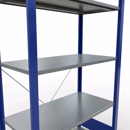 Figuur nr. 8 van het artikel basisrek, legbord, insteeksysteem MULTIplus85, 2000 x 1000 x 500 mm, 5 legborden, RAL 5010 gentiaanblauw uit de productgroep insteeksysteem van Schulte Lagertechnik.