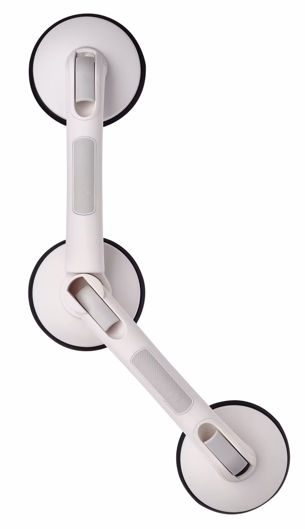 Schuine zuiggreep Rob L, wit, ABS van het merk Ridder uit het assortiment badkamerinrichting en sanitair