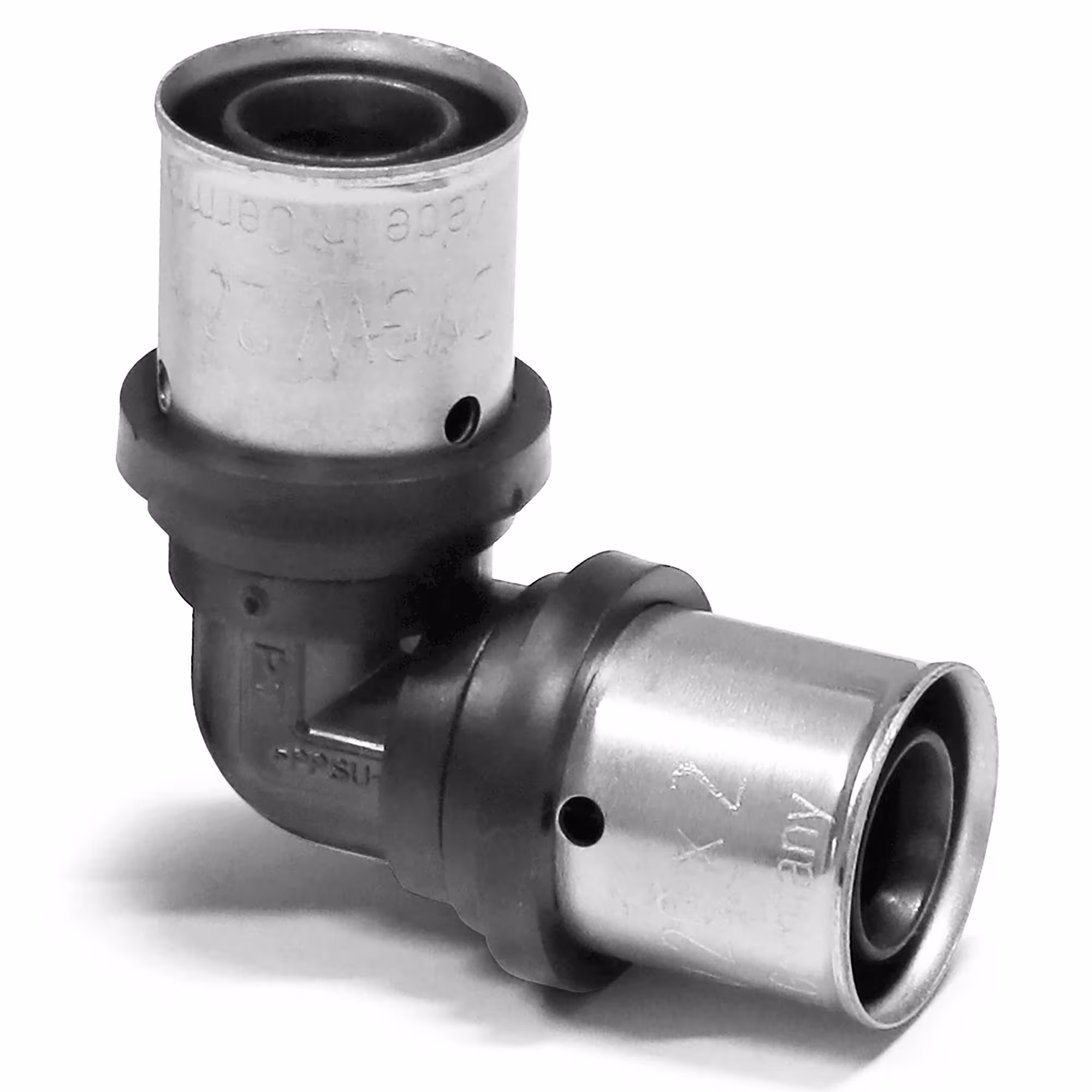 Pipetec PPSU pershoek 90° aan dezelfde zijde voor aluminium composietbuis 16 x 2 mm van Pipetec PPSU pershoek, persfittingen, artikelnr. KPFW1616