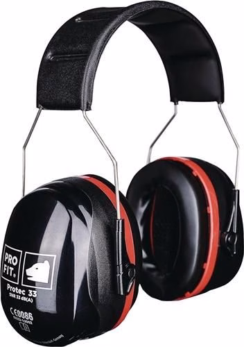 Protec 33 EN 352-1:2002 SNR 33 dB PRO FIT gehoorbescherming uit de categorie oorkappen met artikelnummer 4000370460