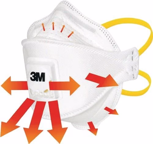 Detailbild 4067890 Stofmasker 9332+ FFP3/V NRD met uitademventiel 10 stuks/doos 3M