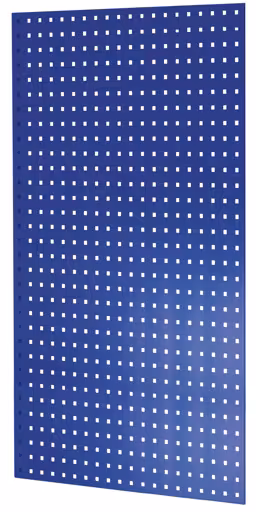 Geperforeerde plaat zijwand, 90 x 1250 x 800 mm (H x D), RAL 5010 gentiaanblauw, accessoires, art.nr. 35684-B