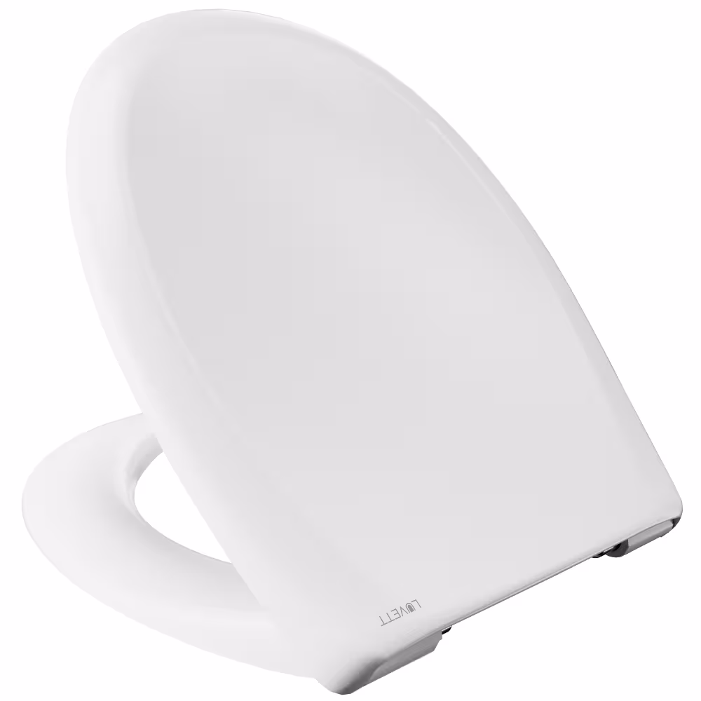 Figuurnummer 10 van artikel toiletbril C770 wit ovaal met softclose-mechanisme uit de productgroep badkamerkeramiek van het merk LUVETT