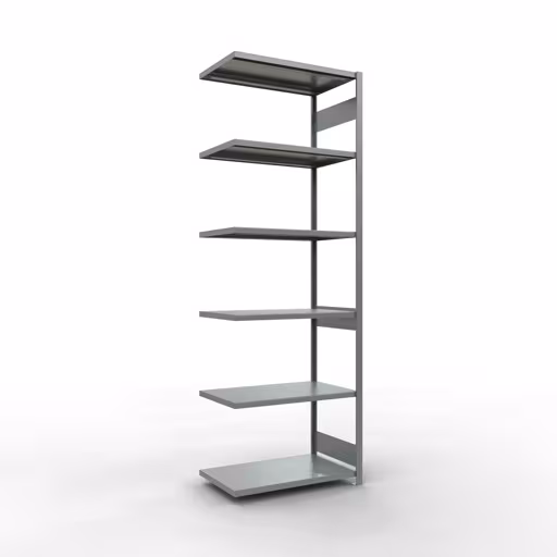Aanbouwrekken, rekken, insteeksysteem MULTIplus250, 3000 x 1000 x 600 mm, 7 legborden, lengtestangen, verzinkt van Schulte Lagertechnik uit het assortiment insteeksystemen