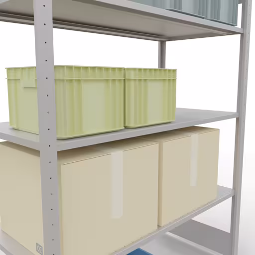 Productafbeelding nr. 12 van het artikel insteeksysteem basisplank 2000x1300x600 mm, type 150 kg, lichtgrijs uit het insteeksysteem assortiment van Schulte Lagertechnik