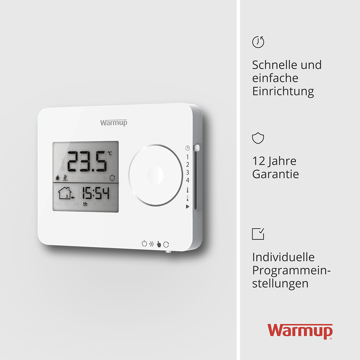 Warmup Tempo - Digitale thermostaat, wit