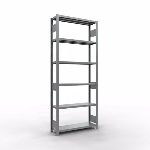 Extra afbeelding van het artikel Basisplank, legplank, insteeksysteem MULTIplus250, 2500 x 1000 x 300 mm, 6 legborden, lengtestangen, verzinkt vanaf basisplank