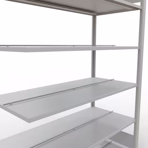 Figuur nr. 12 van het artikel aanbouwrekken, kantoorrekken, insteeksysteem MULTIplus150, 2000 x 1300 x 600 mm, 6 planken, met middenaanslag, lichtgrijs uit de productgroep kantoorrekken van het merk Schulte Lagertechnik.