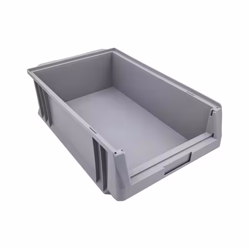 Open opbergdoos, dxbxh 150x315x500 mm, grijs, polypropyleen van Schulte Lagertechnik uit het rekkenprogramma