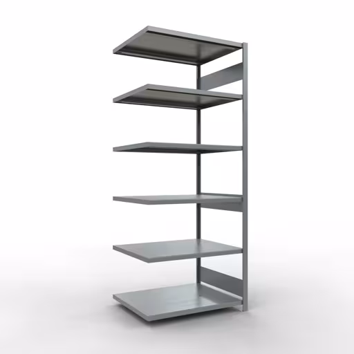 Afbeelding nr. 15 van het artikel aanbouwrekken, legbordstellingen, insteeksysteem MULTIplus330, 2500 x 1000 x 800 mm, 6 legborden, lengtestangen, verzinkt uit de productgroep insteeksysteem van Schulte Lagertechnik