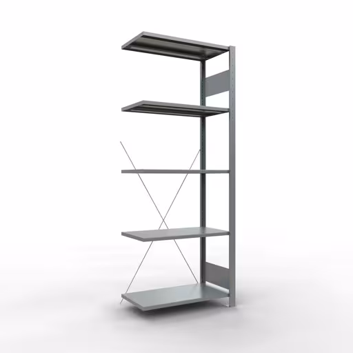 Productafbeelding nr. 11 van het artikel aanbouwrekken, legbord, insteeksysteem MULTIplus150, 2000 x 750 x 400 mm, 5 legborden, verzinkt uit het assortiment insteeksysteem van Schulte Lagertechnik