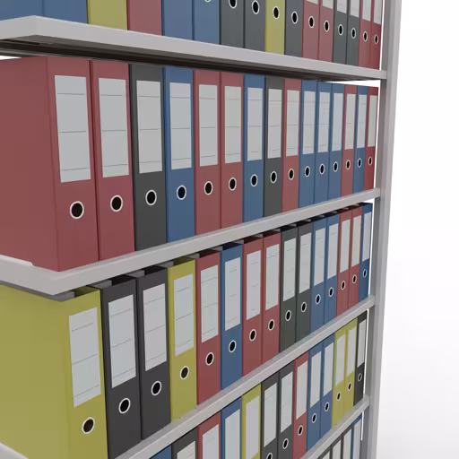 Afbeelding nr. 12 van het artikel, kantoorrekken, insteeksysteem MULTIplus85, 2300 x 1300 x 300 mm, 7 planken, zonder aanslaglijst, lichtgrijs uit de productgroep kantoorrekken van Schulte Lagertechnik