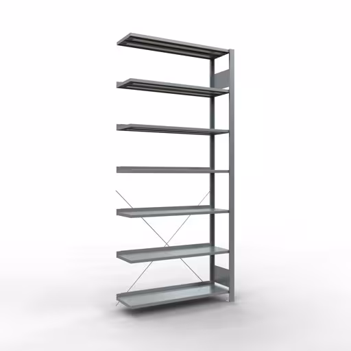 Afbeelding nr. 11 van het artikel, kantoorrekken, insteeksysteem MULTIplus85, 2300 x 1000 x 300 mm, 7 legborden, verzinkt, met aanslagbeugel uit de productgroep kantoorrekken van Schulte Lagertechnik