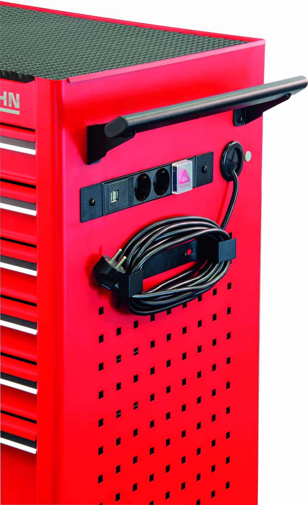 Productafbeelding nr. 7 van het artikel accessoires werkplaatswagen UNIVERSE CH versie 240V stekkerdoos incl. 5m kabel en kabelhouder Figuur nr. 7 van het artikel accessoires werkplaatswagen UNIVERSE CH versie 240V stekkerdoos incl. 5m kabel en kabelhouder uit de productgroep werkplaatsinrichting van het merk PROJAHN