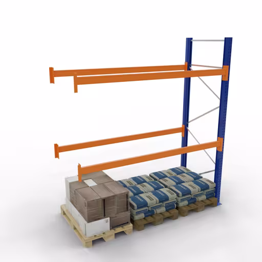 Pallets 1 veld 2700 mm - 4000x1100mm, HxD, 4 staven (3000kg) van Schulte Lagertechnik uit het assortiment palletstellingen