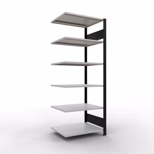 Afbeelding nr. 13 van het artikel, kantoorrekken, insteeksysteem MULTIplus150, 2000 x 750 x 600 mm, 6 planken, zonder middenaanslag, zwart/lichtgrijs uit de productgroep kantoorrekken van Schulte Lagertechnik