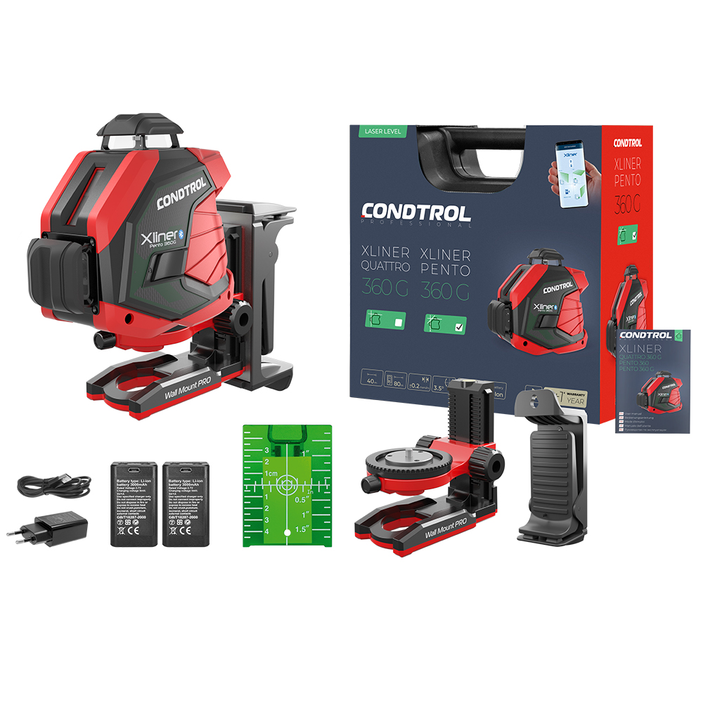 3D-laser Xliner Pento 360G Kit van het merk Control 3D-laser Xliner Pento 360G Kit uit de categorie kruislijnlasers met onderdeelnummer 1-2-410