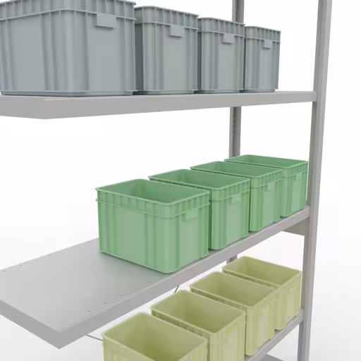 Afbeelding nr. 13 van het artikel steeksysteem opzetplank 2500x1300x400 mm, type 250 kg, lichtgrijs uit de steeksysteem productgroep van Schulte Lagertechnik