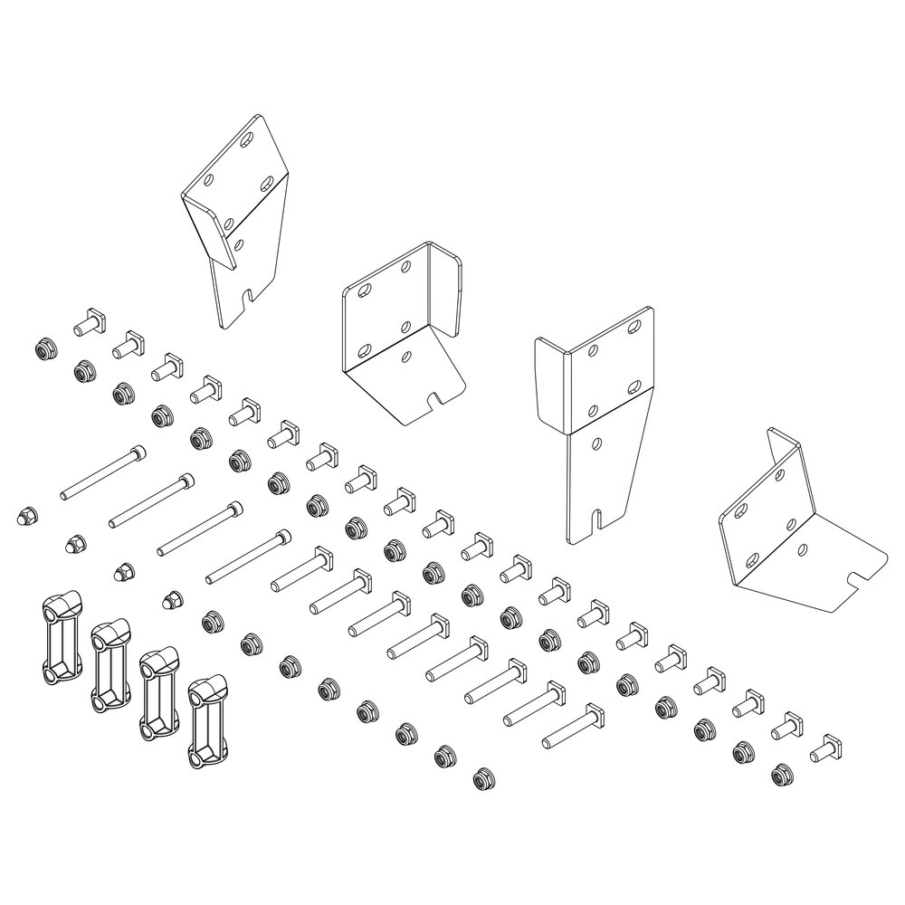 Munk montageset voor platformtrappen, compleet aan één zijde, van Günzburger Steigtechnik Munk montageset voor platformtrappen, compleet, enkelzijdig, uit de categorie "Platformtrappen" met artikelnummer 800013