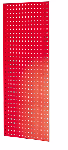 Andere weergave van het artikel geperforeerde zijwand, 90 x 1300 x 600 mm (H x D), RAL 3000 vuurrood uit de categorie steeksysteem