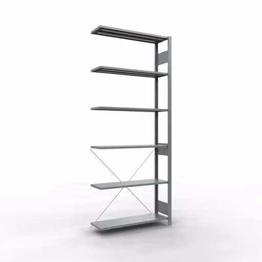 Figuur nr. 14 van het artikel aanbouwrekken, legbordstellingen, insteeksysteem MULTIplus85, 2500 x 1000 x 300 mm, 6 legborden, verzinkt uit de productgroep insteeksysteem van het merk Schulte Lagertechnik.