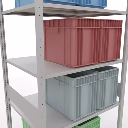 Productafbeelding nr. 13 van het artikel basisplank, legplank, insteeksysteem MULTIplus150, 3000 x 1000 x 800 mm, 7 legborden, RAL 7035 lichtgrijs uit het insteeksysteem-assortiment van Schulte Lagertechnik
