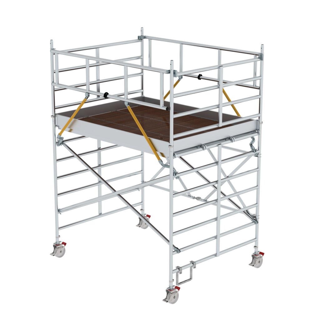Munk vouwsteiger SG met drie platformen, platformhoogte 2,51 m, van Günzburger Steigtechnik Munk SG vouwsteiger met drievoudig platform uit de categorie vouwsteigers, artikelnummer 115510
