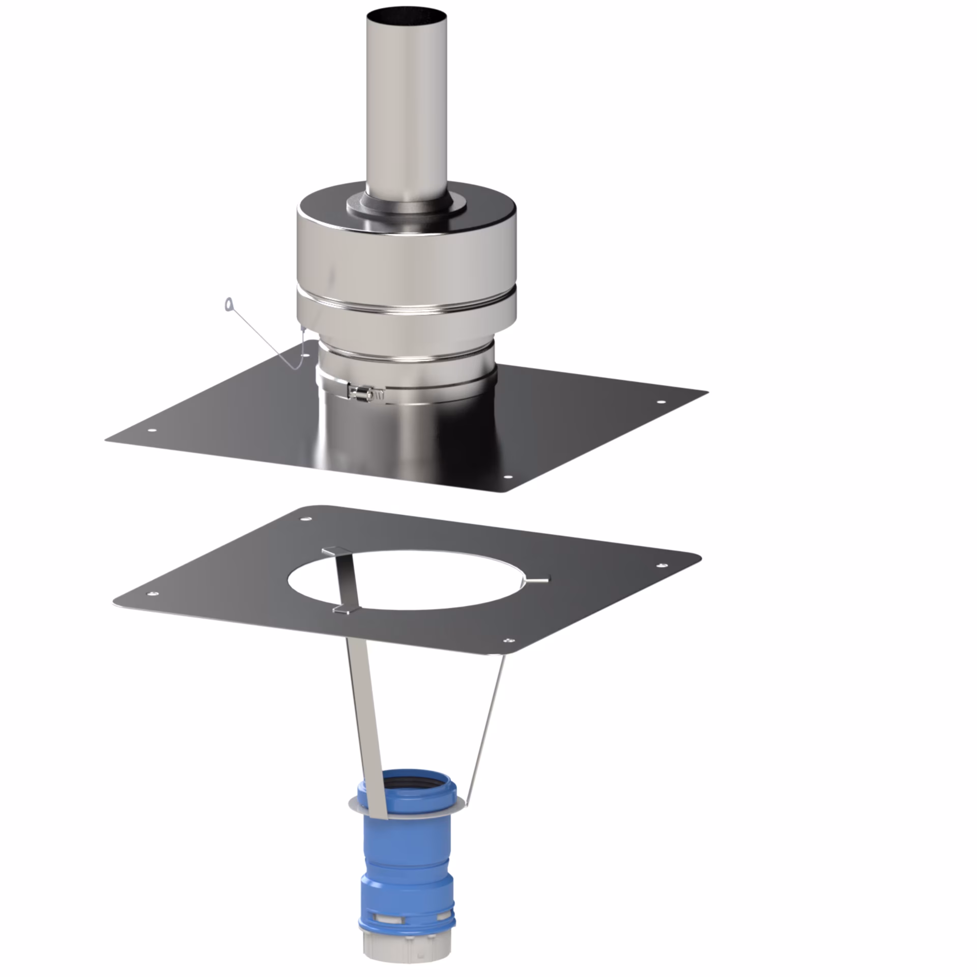 CB-asdeksel metalen flexibele eindpijp D 110/113 uit de categorie uitlaatsystemen van kunststof met art.nr. 762157