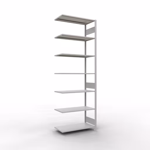 Figuur nr. 12 van het artikel aanbouwrekken, legbordstellingen, insteeksysteem MULTIplus85, 3000 x 1000 x 500 mm, 7 legborden, RAL 7035 lichtgrijs uit de productgroep insteeksysteem van het merk Schulte Lagertechnik.