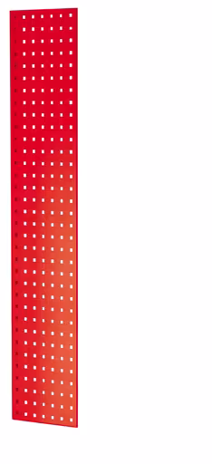 Geperforeerde plaat zijpaneel, 90 x 1300 x 300 mm (H x D), RAL 3000 vuurrood van Schulte Lagertechnik uit de categorie plug-in systeem