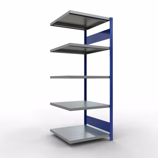 Afbeelding nr. 13 van het artikel aanbouwrekken, legbordstellingen, insteeksysteem MULTIplus250, 2000 x 750 x 800 mm, 5 legborden, lengtestangen, RAL 5010 gentiaanblauw/verzinkt/verzinkt uit de productgroep insteeksysteem van Schulte Lagertechnik.
