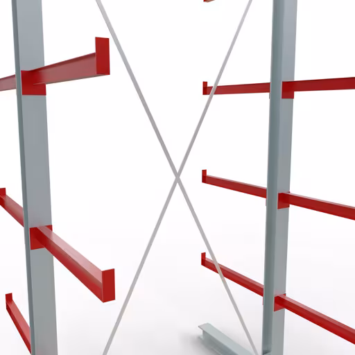 K 6000 compleet legbord, dubbelzijdig, 3000 x 1500 x 2x 750 mm, RAL 7001 / RAL 3000, 5 opslagniveaus uit de categorie K6000 voor zware goederen met GTIN 4058255011247 K 6000 complete stelling, dubbelzijdig, 3000 x 1500 x 2x 750 mm, RAL 7001 / RAL 3000, 5 opslagniveaus van Schulte Lagertechnik uit het assortiment draagarmstellingen