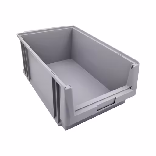 Open opbergdoos, dxbxh, 500x315x200 mm, grijs, polypropyleen van Schulte Lagertechnik Open opbergdoos, dxbxh, 500x315x200 mm, grijs, polypropyleen, opbergruimte voor kleine onderdelen, art.nr. 20204