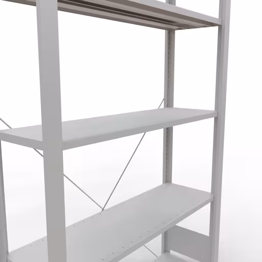 , kantoorrekkensysteem MULTIplus85, 1800 x 1000 x 300 mm, 5 planken, zonder aanslaglijst, lichtgrijs van Schulte Lagertechnik uit het assortiment kantoorrekken