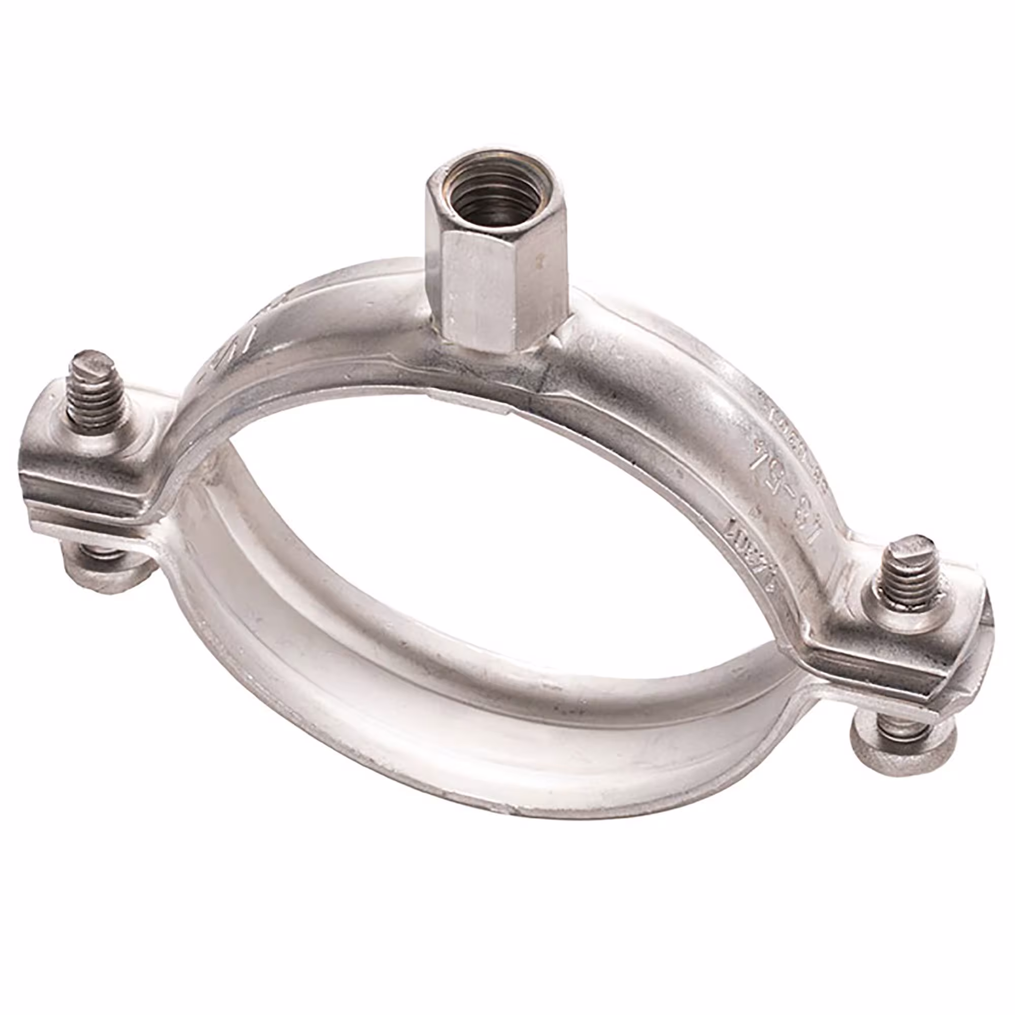 RVS schroefbuisklem Regular V4A M8/M10 58-63mm (2") zonder inzetstuk van Fixotec Fixotec schroefbuisbeugel Normaal RVS, twee schroefbuisklemmen, art.nr. 161572