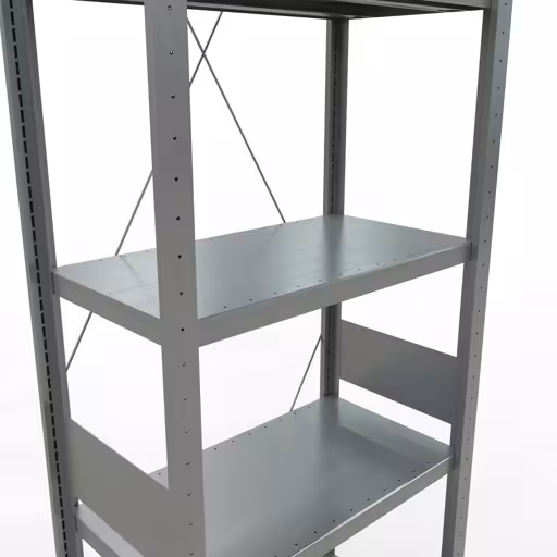 Figuur nr. 8 van het artikel basisrek, legbord, insteeksysteem MULTIplus250, 3000 x 750 x 400 mm, 7 legborden, kruisschoor, verzinkt uit de productgroep insteeksysteem van Schulte Lagertechnik.