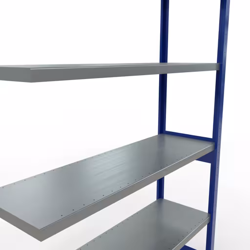 Afbeelding nr. 15 van het artikel aanbouwrekken, legbordstellingen, insteeksysteem MULTIplus250, 2500 x 1300 x 400 mm, 6 legborden, lengtestangen, RAL 5010 gentiaanblauw/verzinkt uit de productgroep insteeksysteem van Schulte Lagertechnik.