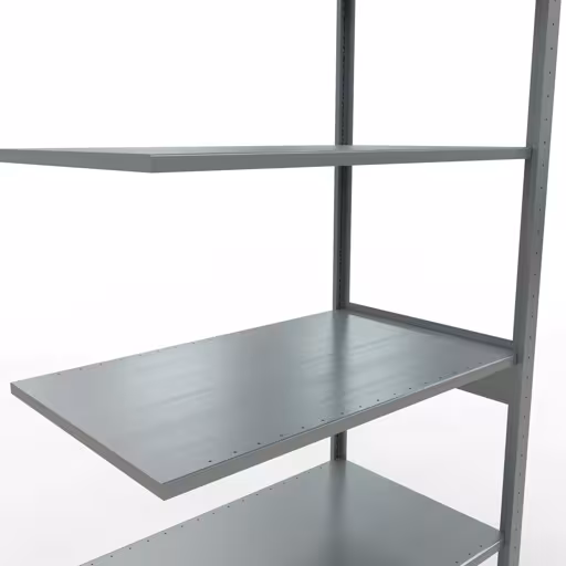 Aanbouwrekken, rekken, insteeksysteem MULTIplus85, 2500 x 1000 x 600 mm (HxBxD), 6 legborden, lengtestangen, verzinkt uit de categorie aanbouwrekken met de GTIN 4004514285188 Aanbouwrek, stelling, insteeksysteem MULTIplus85, 2500 x 1000 x 600 mm, 6 legborden, verzinkt van het merk Schulte Lagertechnik uit het assortiment insteeksysteem