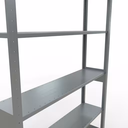 Extra afbeelding van het artikel Basisplank, legbord, insteeksysteem MULTIplus150, 2500 x 1300 x 300 mm (HxBxD), 6 legborden, lengtestangen, verzinkt Extra afbeelding van het artikel Basisplank, legplank, insteeksysteem MULTIplus150, 2500 x 1300 x 300 mm, 6 legborden, lengtestangen, verzinkt vanaf basisplank