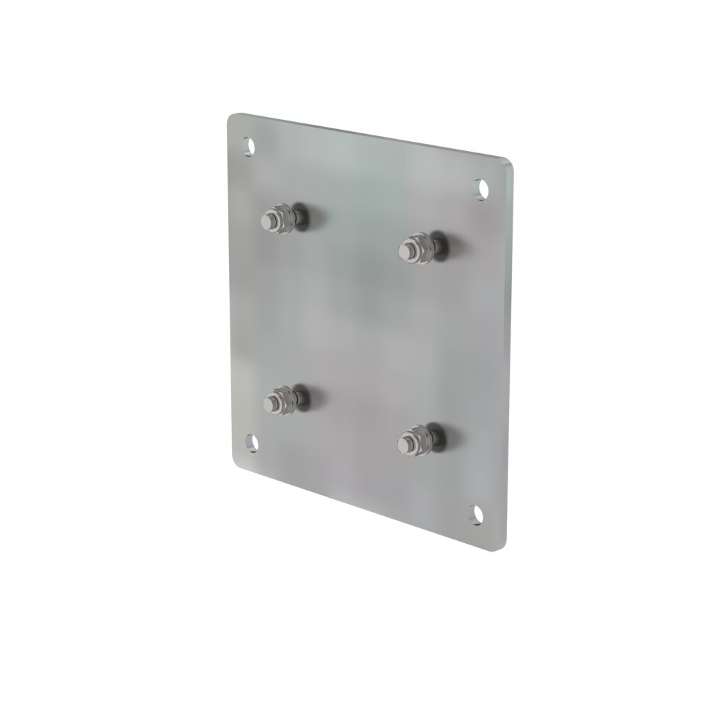 Munk adapterplaat, thermisch verzinkt staal, 150 x 150 mm, van Günzburger Steigtechnik Munk adapterplaat uit de categorie accessoires en reserveonderdelen voor hoogwerkers met artikelnummer 060947