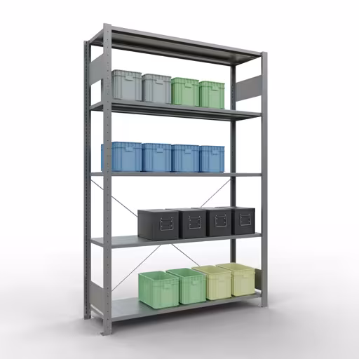 Insteeksysteem basisplank 2000x1300x400 mm, type 150 kg, verzinkt met GTIN 4004514217530 Insteeksysteem basisplank 2000x1300x400 mm, type 150 kg, verzinkt van Schulte Lagertechnik met het artikelnr. 12740-130