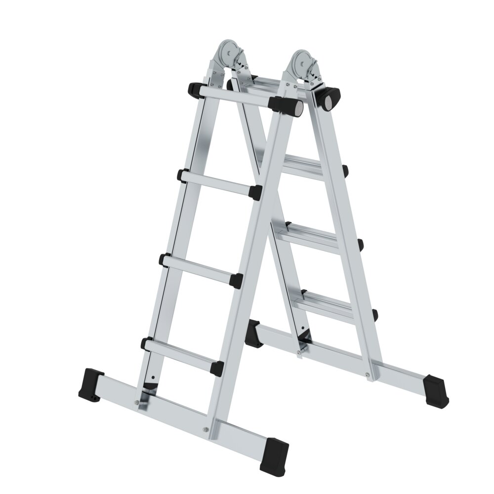 Munk 4-delige telescoopladder met 4x4 sporttraverse van Günzburger Steigtechnik Munk 4-delige telescopische ladder met dwarsbalk, uit de categorie telescopische ladders, artikelnummer 032122