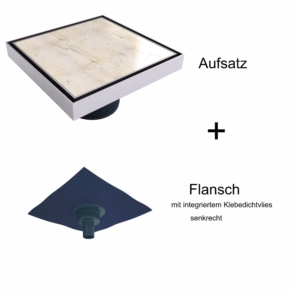 MERT afvoer boven 20x20cm vloerafvoer design "FLIESEN".