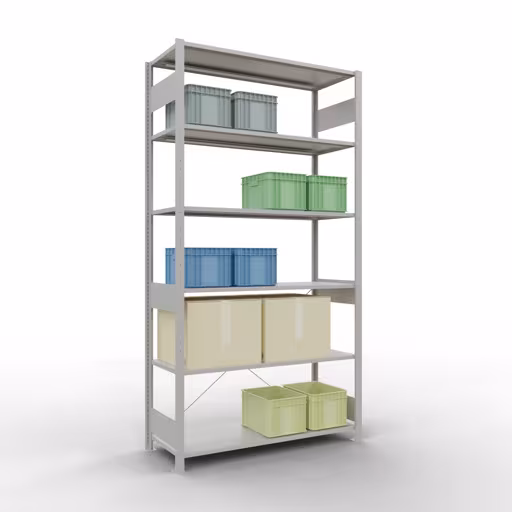 Insteeksysteem basisplank 2500x1300x500 mm, type 150 kg, lichtgrijs met GTIN 4004514251046 Insteeksysteem basisplank 2500x1300x500 mm, type 150 kg, lichtgrijs van Schulte Lagertechnik met het artikelnr. 32651-130