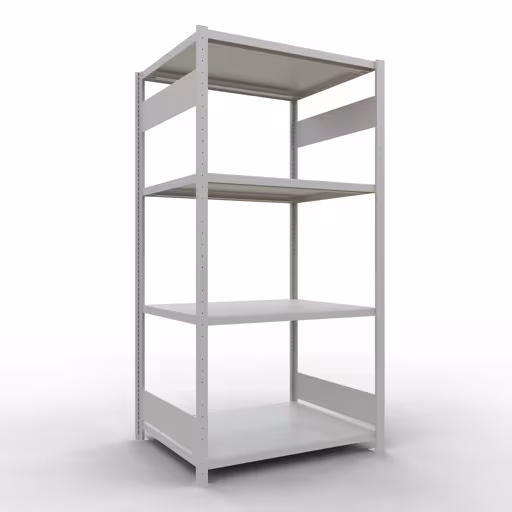 Basisplank, legbord, insteeksysteem MULTIplus330, 2000 x 1000 x 800 mm (HxBxD), 5 legborden, lengtestangen, RAL 7035 lichtgrijs van Schulte Lagertechnik Basisplank, legplank, insteeksysteem MULTIplus330, 2000 x 1000 x 800 mm (HxBxD), 5 legborden, lengtestangen, RAL 7035 lichtgrijs, basisplank, art.nr. 33880-LR