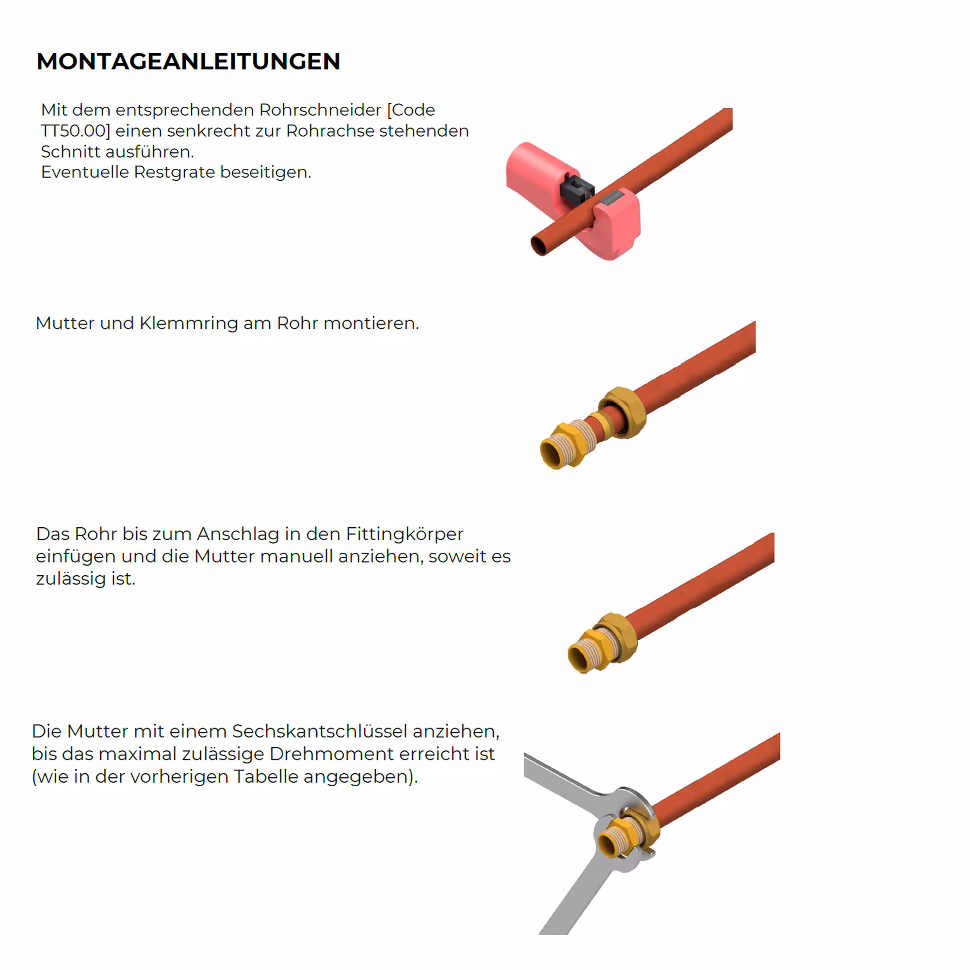 T-stukken met binnendraad type aansluiting: 22x1/2 inch x 22 mm uit de categorie messing knelkoppelingen met artikelnr. 1N0012H220422A